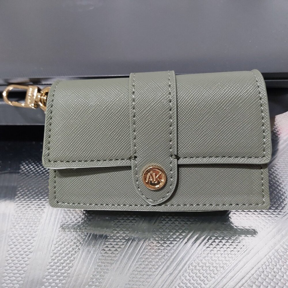 Anne Klein Small Mini Clip On Pouch Coin Purse Clip On Handbag Keychain Keyring